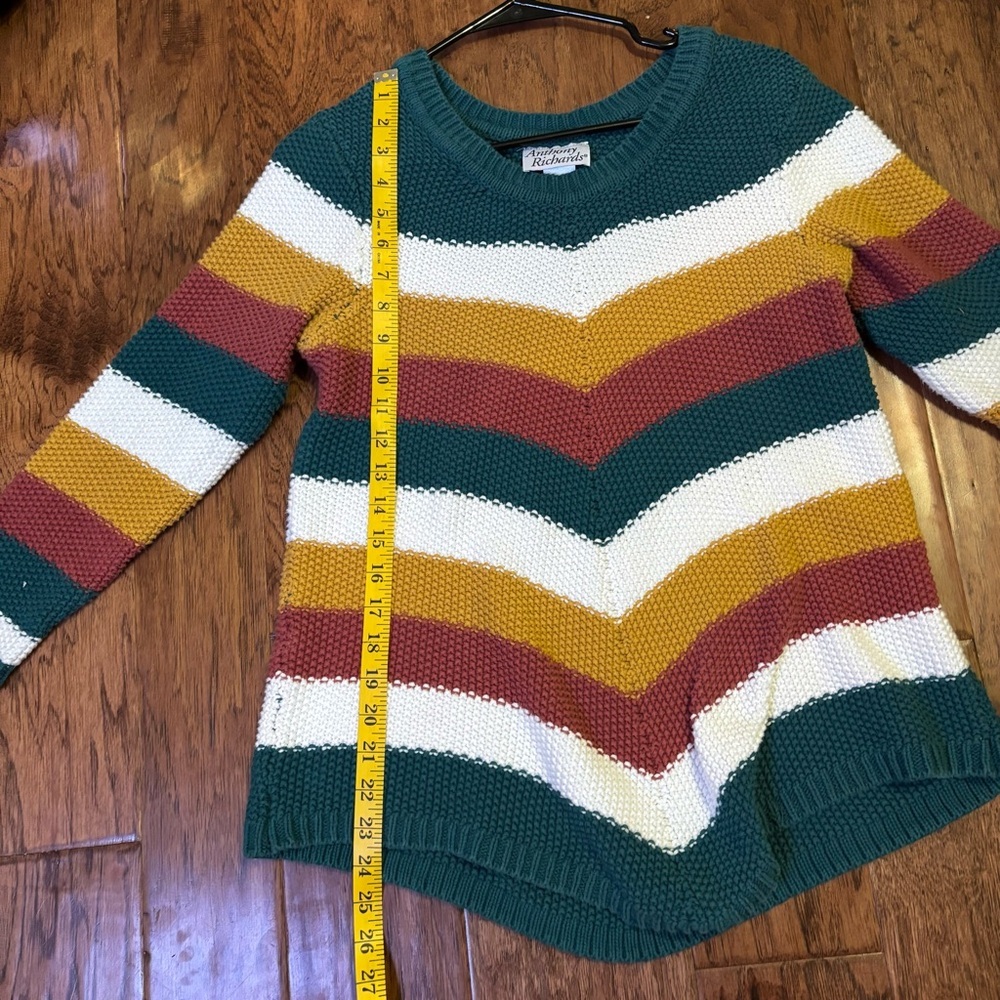 Vintage Anthony Richards Chevron Stripe Knit Sweater Women’s L - Picture 5 of 7